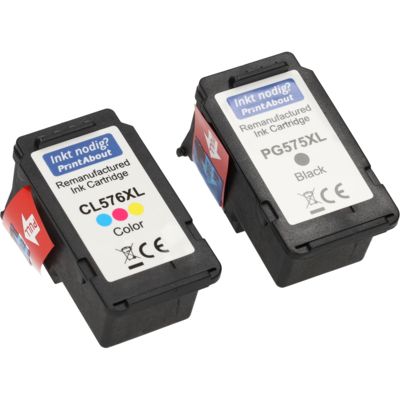 Cartouche compatible Canon PG-575 + CL-576 - Noir + 3 couleurs - Multipack