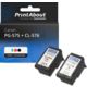 Cartouche compatible Canon PG-575 + CL-576 - Noir + 3 couleurs - Multipack
