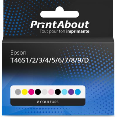 Homebrew Epson T46S1/2/3/4/5/6/7/8/9/D Cartouche d'encre 10 couleurs Multipack