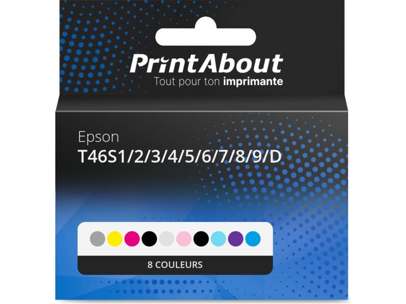 Homebrew Epson T46S1/2/3/4/5/6/7/8/9/D Cartouche d'encre 10 couleurs Multipack