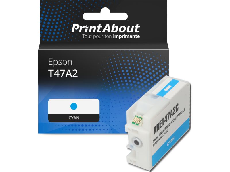 Cartouche compatible Epson T47A2 - Cyan