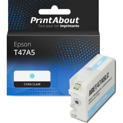 Cartouche compatible Epson T47A5 - Cyan clair