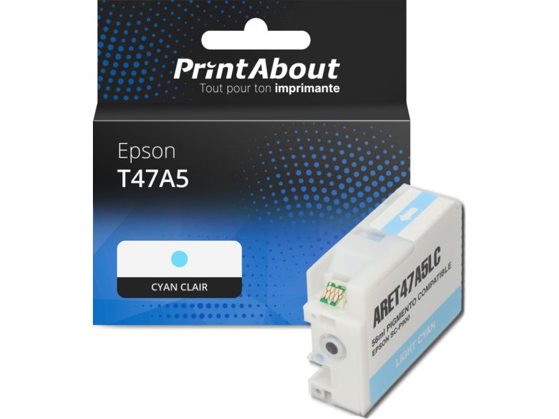 Cartouche compatible Epson T47A5 - Cyan clair