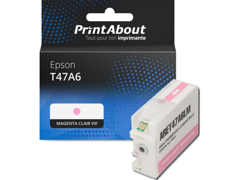 Cartouche compatible Epson T47A6 - Magenta clair vif