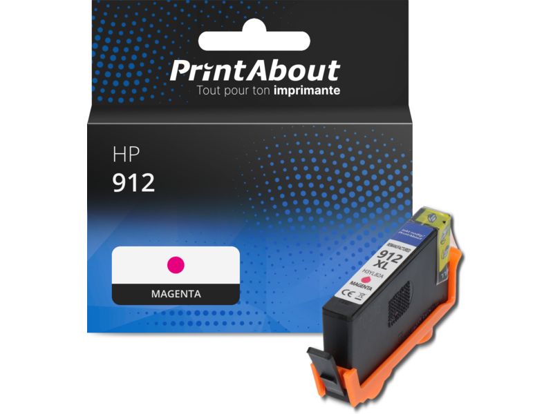 Cartouche compatible HP 912 (3YL78AE) - Magenta