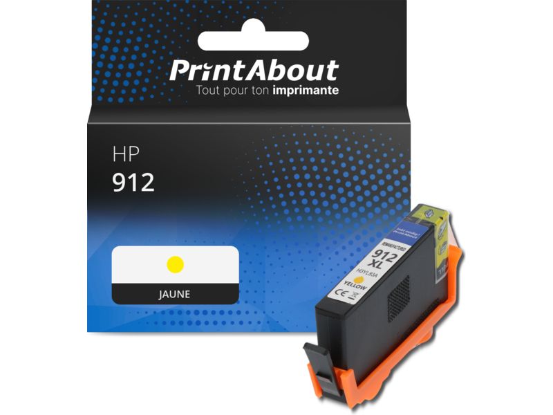 Cartouche compatible HP 912 (3YL79AE) - Jaune
