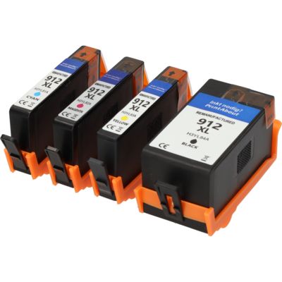 Cartouche compatible HP 912 (3YL77/78/79/80AE) - 4 couleurs - Multipack