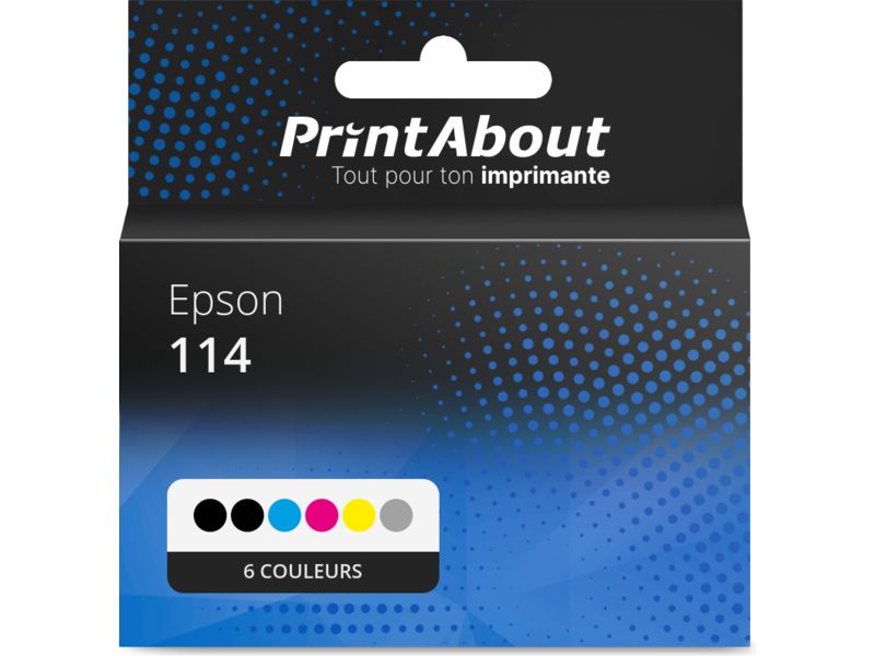 Cartouche compatible Epson 114 (C13T07A1/B1/B2/B3/B4/B540) - 6 couleurs - Multipack