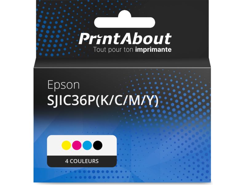 Cartouche compatible Epson SJIC36P(K/C/M/Y) - 4 couleurs - Multipack
