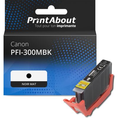 Cartouche compatible Canon PFI-300MBK - Noir mat
