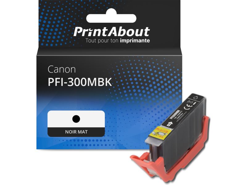 Cartouche compatible Canon PFI-300MBK - Noir mat