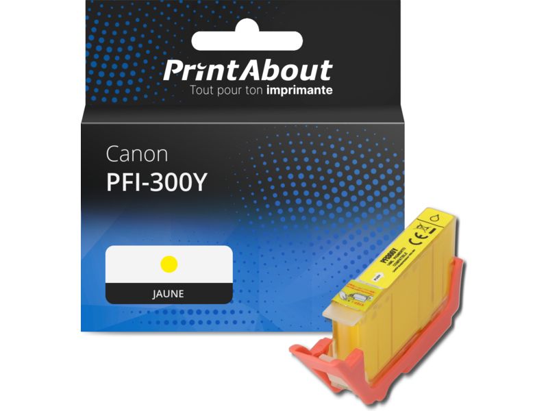 Cartouche compatible Canon PFI-300Y - Jaune