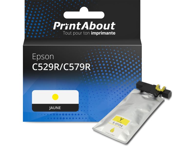 Cartouche compatible Epson C529R/C579R  (T01D400) - Jaune - Très grande capacité