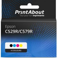 Cartouche compatible Epson C529R/C579R  (T01D1/2/3/400) - 4 couleurs - Très grande capacité - Multipack