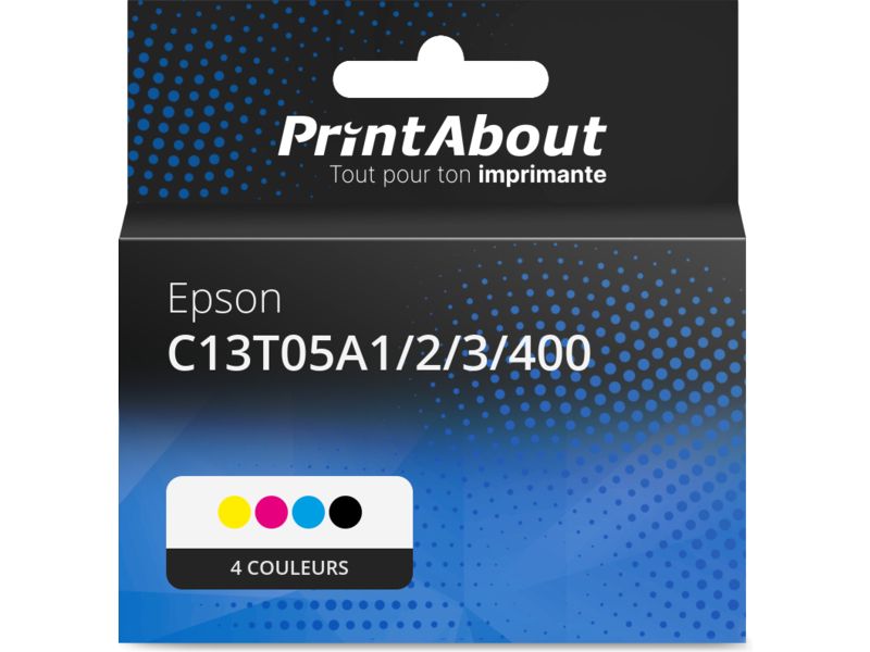 Cartouche compatible Epson C13T05A1/2/3/400 - 4 couleurs - Grande capacité - Multipack