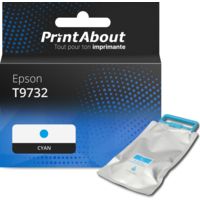 Cartouche compatible Epson T9732 - Cyan - Grande capacité