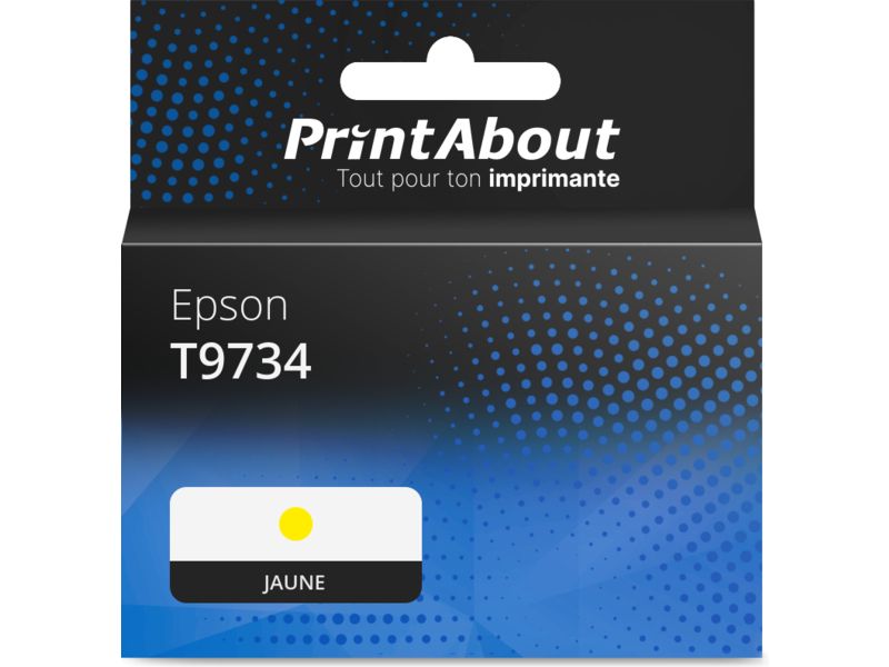 Cartouche compatible Epson T9734 - Jaune - Grande capacité