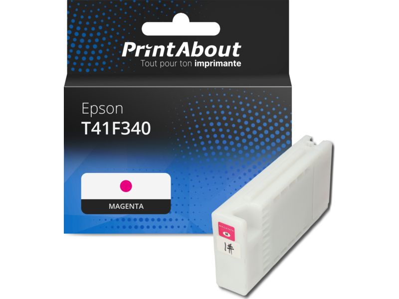 Cartouche compatible Epson T41F340 - Magenta - Grande capacité