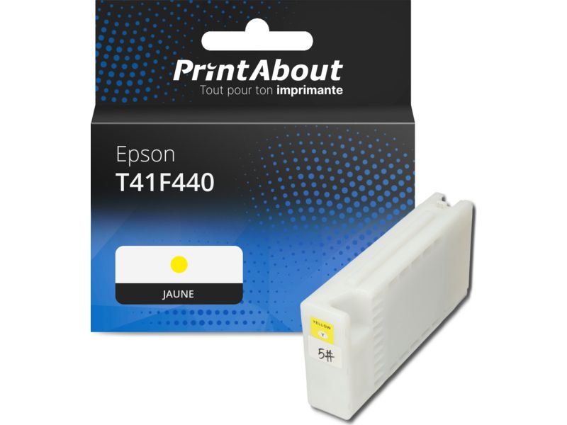 Cartouche compatible Epson T41F440 - Jaune - Grande capacité