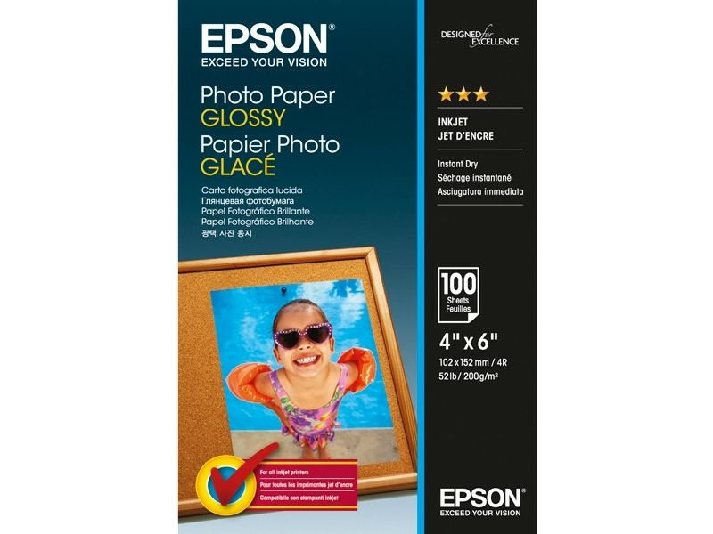 Epson S042548 Glossy Photo Paper 10 x 15 (100 vel) - Papier photo