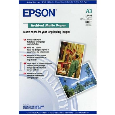 Epson S041344 Archival Matte Paper A3 (50 vel) - Papier photo