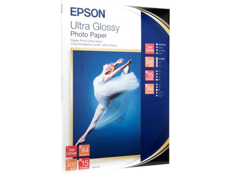 Epson S041927 Ultra Glossy Photo Paper A4 (15 vel) - Papier photo