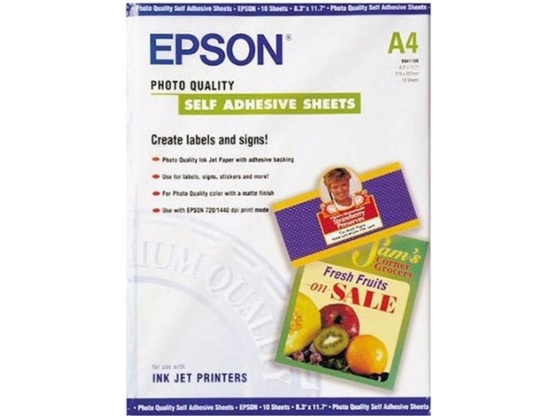 Epson S041106 Photo Quality Zelfklevend Inkjet A4 (10 vel) - Papier photo