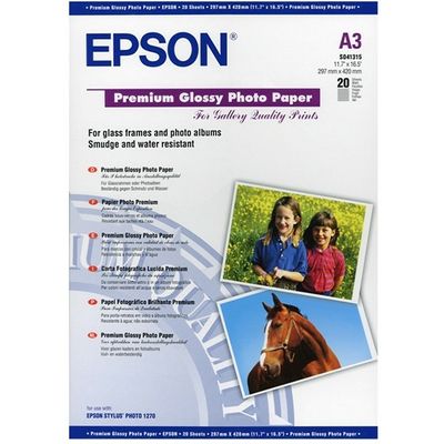 Epson S041315 Premium Glossy A3 (20 vel) - Papier photo