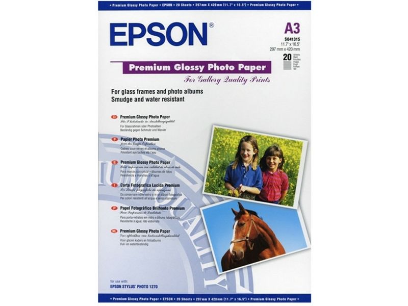 Epson S041315 Premium Glossy A3 (20 vel) - Papier photo