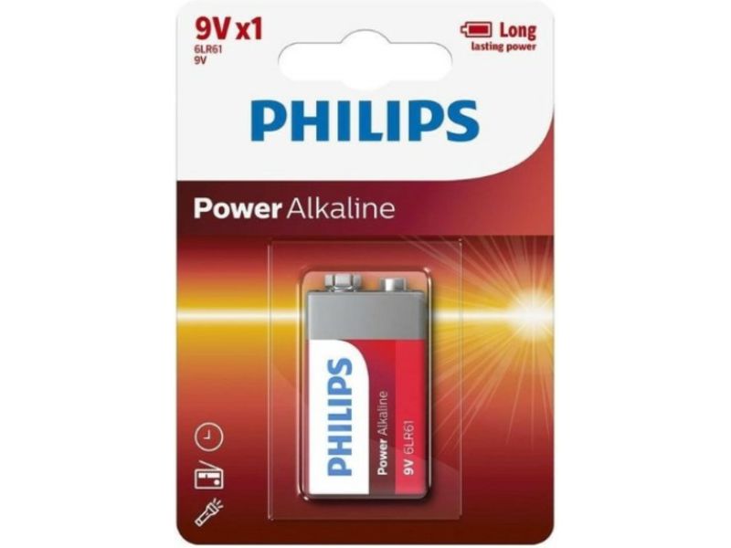 Philips Power Alkaline 9V E-Block - Piles