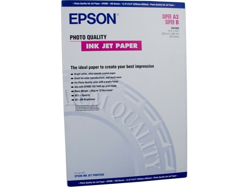 Epson S041069 Photo Quality Inkjet Paper A3+ (100 vel) - Papier photo
