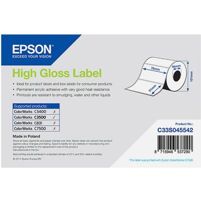 Epson C33S045542 High Gloss - (51mm x 76mm) - Blanc - Étiquette