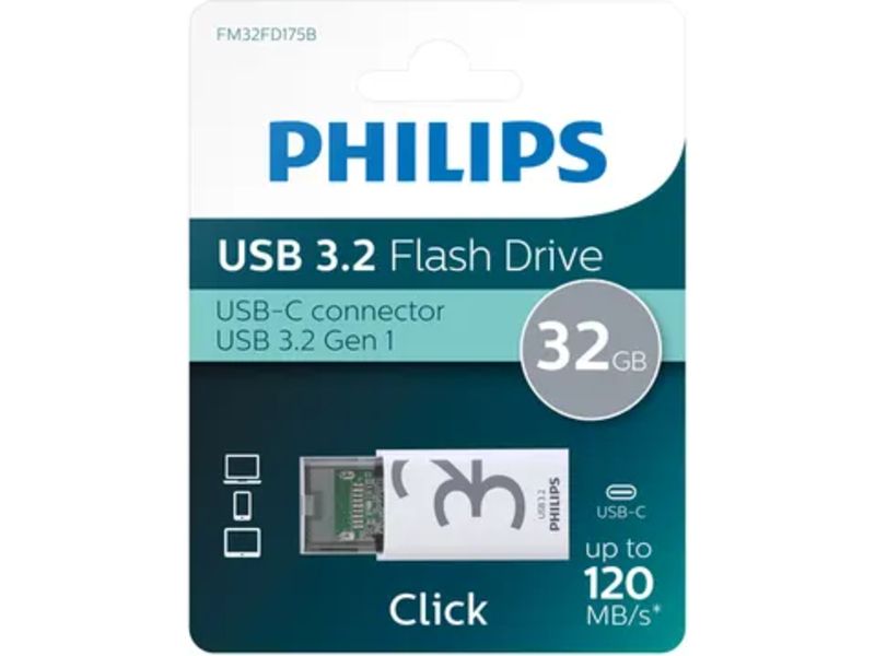 Philips 3.2-stick Click 32GB USB-C - Clé USB