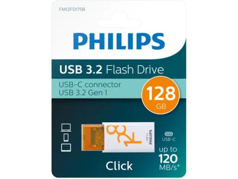 Philips 3.2-stick Click 128GB USB-C - Clé USB