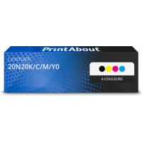 Toner compatible Lexmark 20N20K/C/M/Y0 - 4 couleurs - Multipack