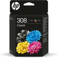 HP 308 (6L6S6UE) - Noir + 3 couleurs - Cartouche d'encre - Multipack