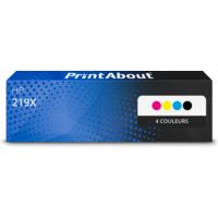 Toner compatible HP 219X (W2190/91/92/93X) - 4 couleurs - Grande capacité - Multipack