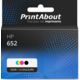 Cartouche compatible HP 652 (F6V24AE) - Noir + 3 couleurs - Multipack