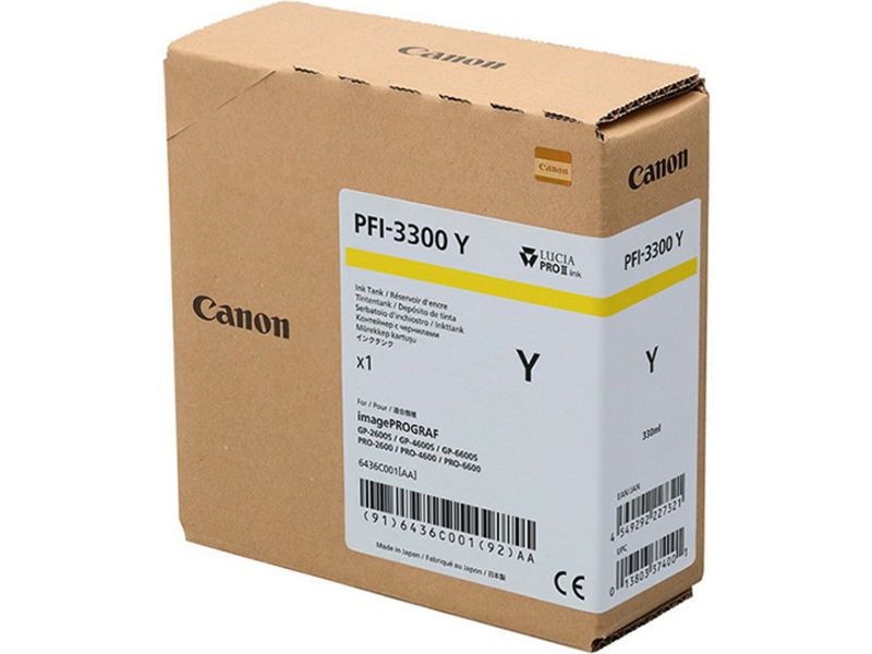 Canon PFI-3300Y - Jaune - Cartouche d'encre