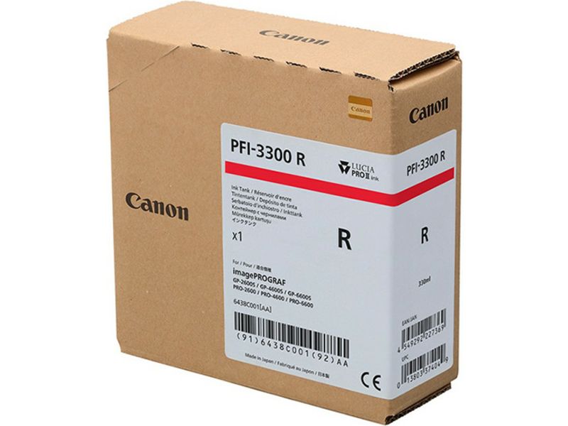 Canon PFI-3300R Inktcartridge Rood