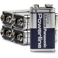 Panasonic Powerline 9V 6LR61 E-Block - (5 pièces) - Piles