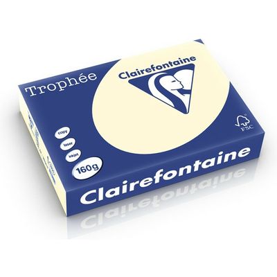 Clairefontaine Crème A4 Papier couleur 160 g/m² (250 feuilles)