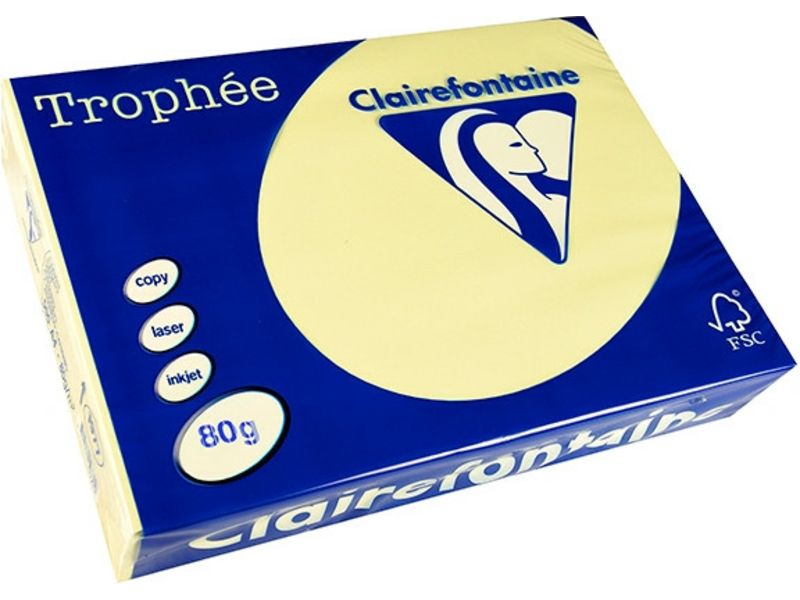 Clairefontaine Jaune A4 Papier couleur 80 g/m² (500 feuilles)