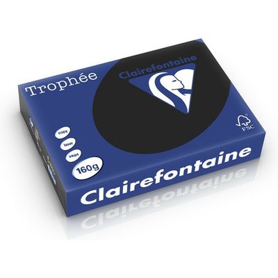 Clairefontaine Noir A4 Papier couleur 160 g/m² (250 feuilles)