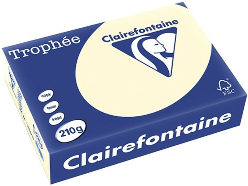 Clairefontaine Ivoor A4 - 210 g/m² (500 feuilles) - Papier de couleur