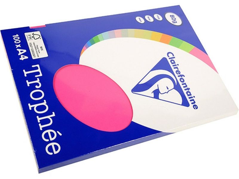 Clairefontaine Fuchsia A4 Papier couleur 80 g/m² (100 feuilles)