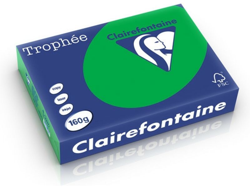 Clairefontaine Vert Billard Papier couleur A4 160 g/m² (250 feuilles)