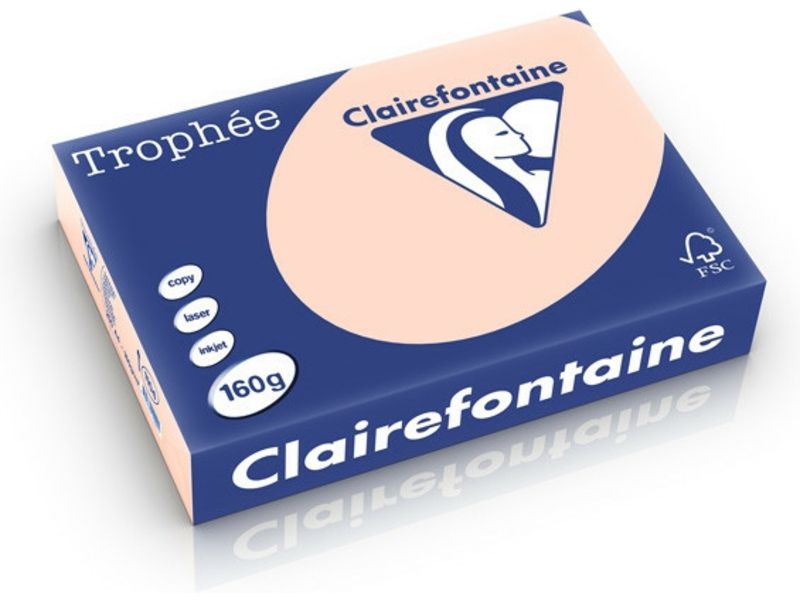 Clairefontaine Saumon A4 Papier couleur 160 g/m² (250 feuilles)