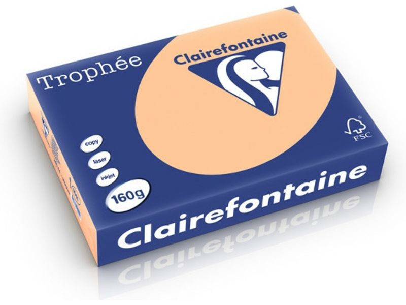 Clairefontaine Abricot A4 Papier couleur 160 g/m² (250 feuilles)