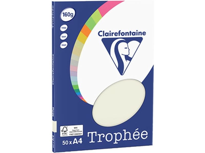 Clairefontaine Chamois A4 Papier couleur 160 g/m² (50 feuilles)